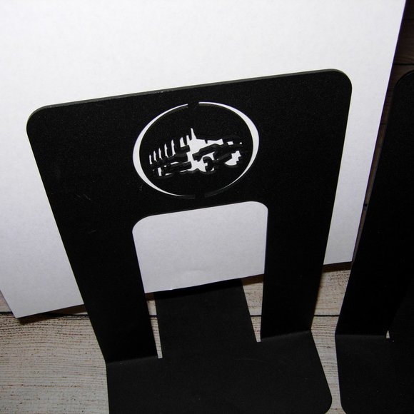 2 Heavy Steel Metal Bookends - Big Dump Trucks Cut Outs - Picture 3 of 6